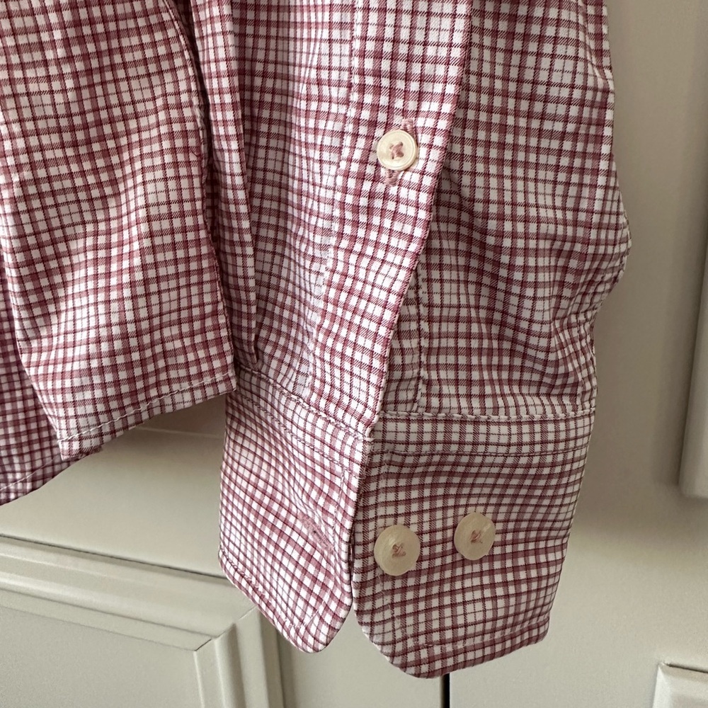 UNTUCKit Beckman Red Plaid Slim Fit Button Down, Size Small - Picture 9 of 11